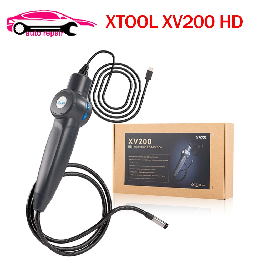 

XTOOL XV200 is an upgraded of XV100 8.5mm HD Endoscope Camera Micro 8 LED Car Endoscope Inspection Borescope For D9S X100MAX D8W