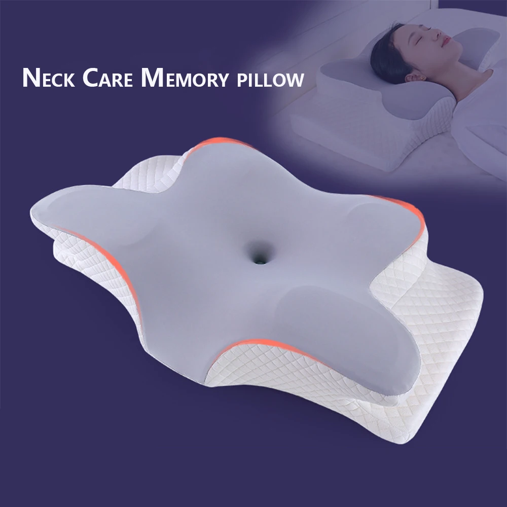 Alien Contour Memory Foam Pillow for Sleeping Slow Rebound Orthopedic Pillow for Neck Pain Soft Relax Cervical Neck Stretcher 이불