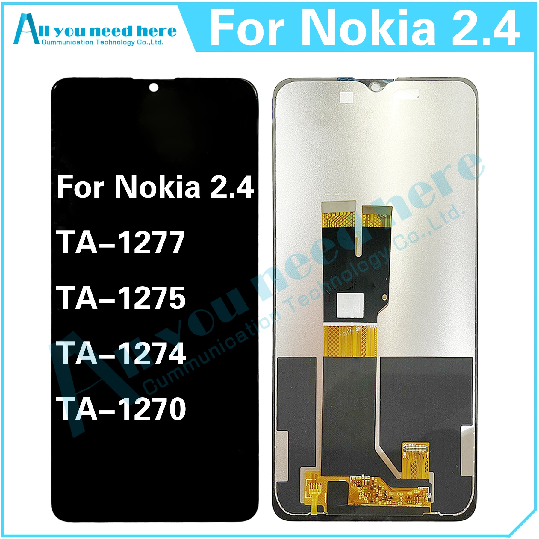 For Nokia 2.4 TA-1277 TA-1275 TA-1274 TA-1270 LCD Display Touch Screen Digitizer Assembly ​Replacement