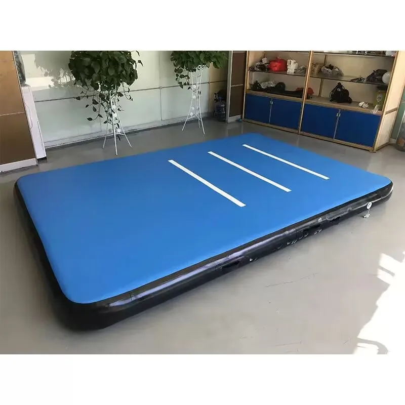 HIBADOU Air Track Gymnastics Air Mat 3*2*0.2m Tumble Track Tumbling Mat Inflatable Floor Mats with Electric Air Pump