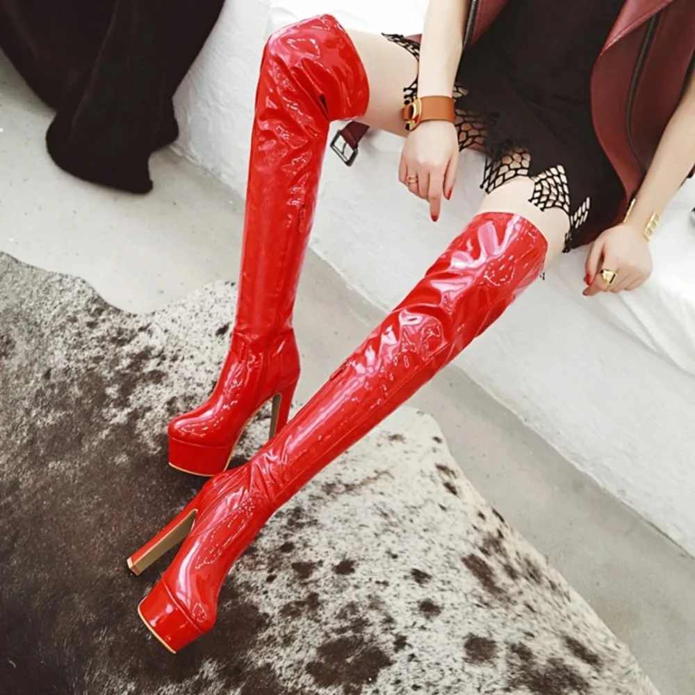 BLXQPYT Sexy over the knee Boots Pointed toe lage Size 34-49 Autumn Winter women Long Boots tenis feminino shoes woman 7700-1