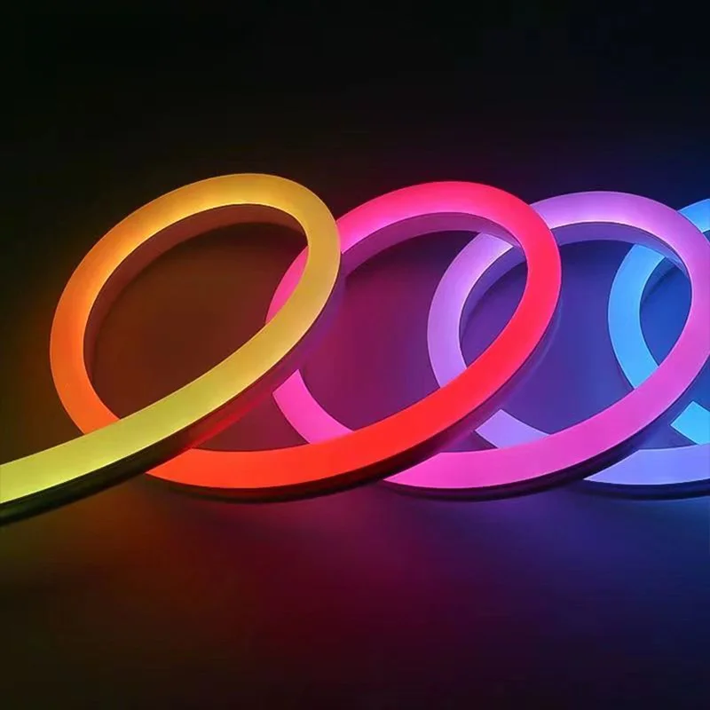 High Brightness RGB LED Neon Strip Light Waterproof Flexible Color Changing for Indoor Home Decor