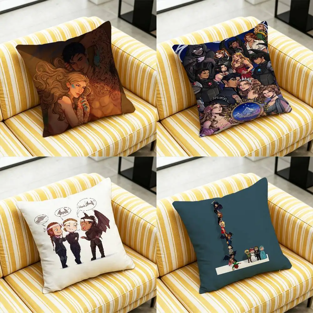 For Acotar A Court of Mist And Fury Throw Pillow Case 45cm 50cm 30cm 40cm Car Custom Square Pillowcase Pad Cushion Cover