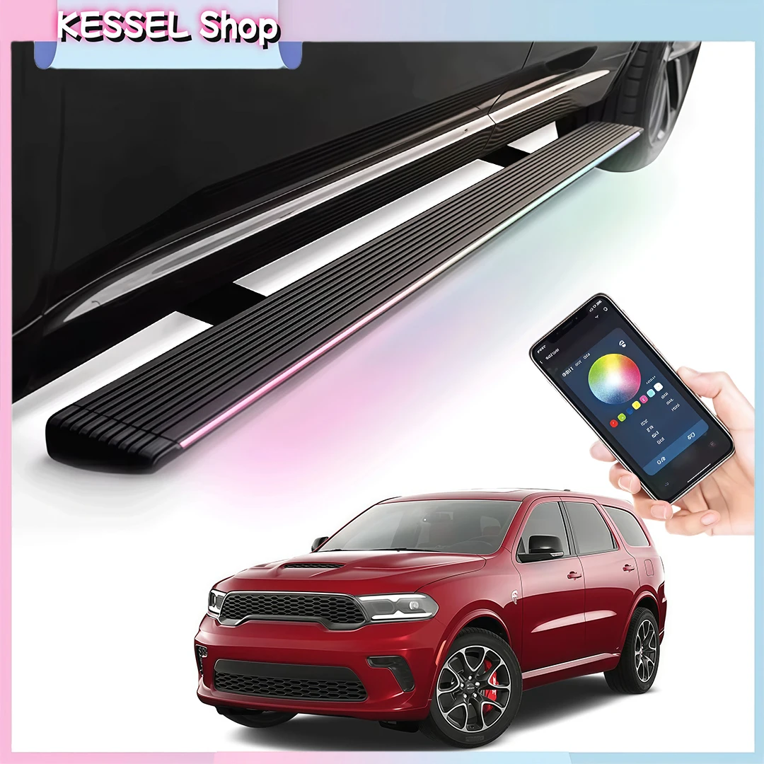

Deployable Power Side Step with LED Light Electric Running Boards fits for Dodge Durango 2018-2024 2025 2026 Retractable Steps