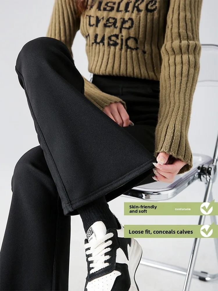 Bla Bell Bot اليوغا السراويل الشتاء Thiened Fce مريحة خفيفة الوزن السراويل الطويلة عالية الخصر طماق حجم كبير النساء