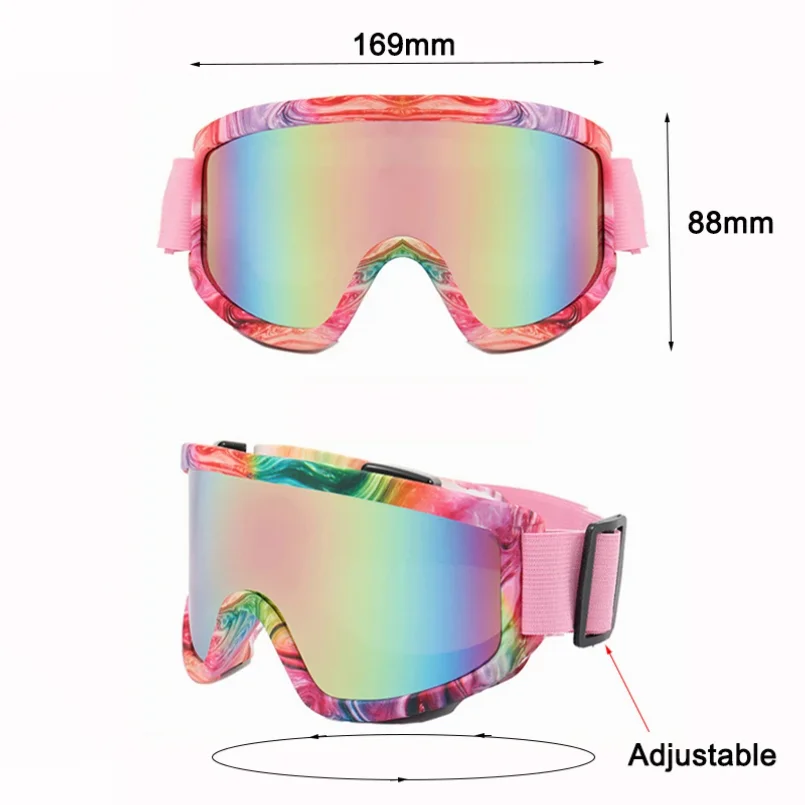 مكافحة الضباب نظارات التزلج نظارات للدراجات النارية الشتاء على الجليد التزلج نظارات الرياضة في الهواء الطلق يندبروف قناع للتزلج على الطرق الوعرة نظارات خوذة