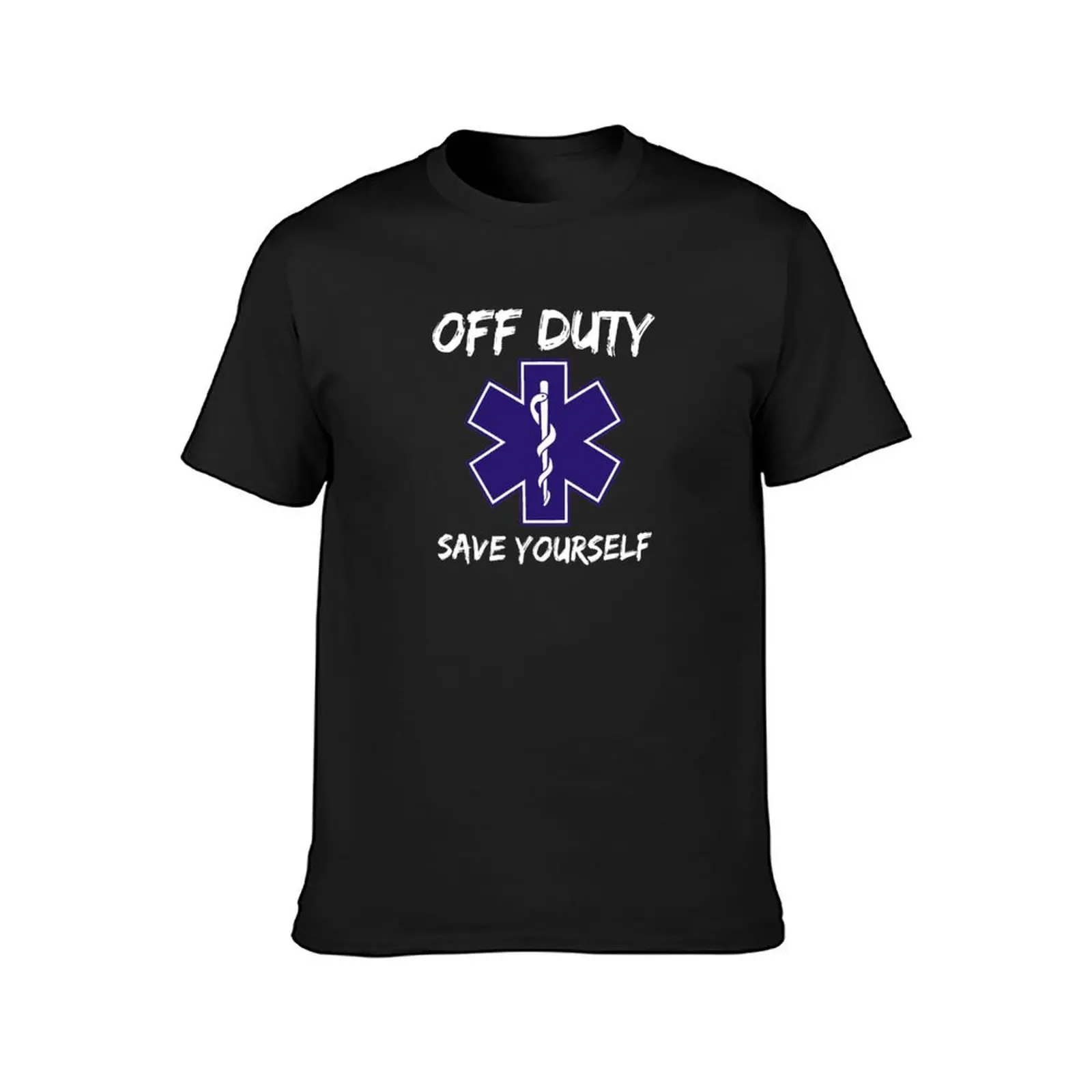 Off Duty Save Yourself Paramedic EMT T-Shirt Blouse for a boy Short sleeve tee boys animal print Men's t-shirts