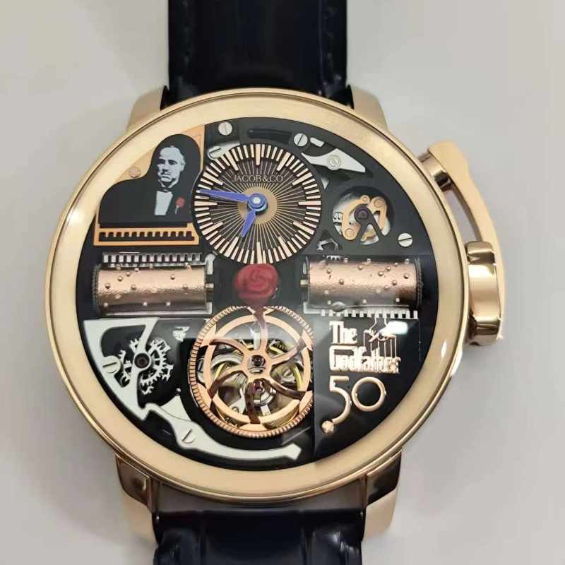 Relógio comemorativo do 50o aniversário do padrinho, edição limitada, relógio mecânico masculino, à prova d'água