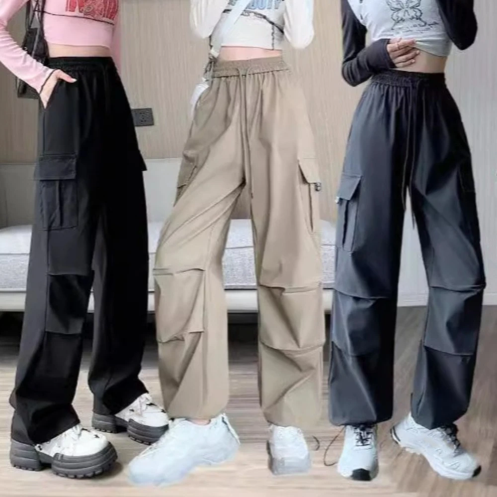 

All March Y2K Wide Leg Loose Pants Straight Streetwear High Waist Trousers Solid Color Ins Style Sweat Pants Women Sports