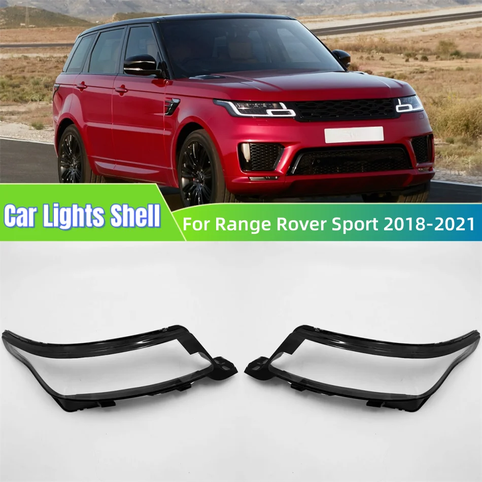 

For Land Rover Range Rover Sport 2018 2019 2020 2021 Car Front Headlight Lens Cover Lights Cover Headlights Lens