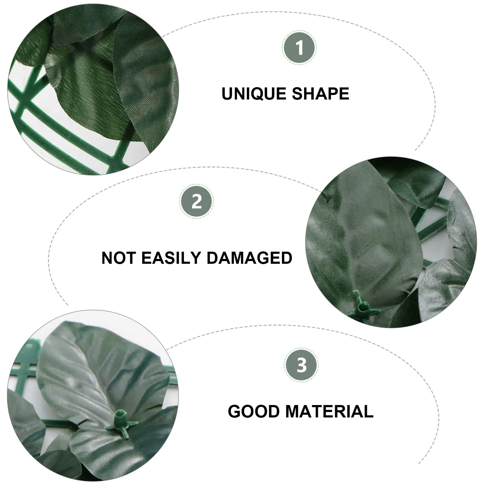 

Green Artificial Plant Leaf Fence Decor Durable Mesh Garden Lawn Wall nament Simulation Net Large Size Long Lasting Use Clear