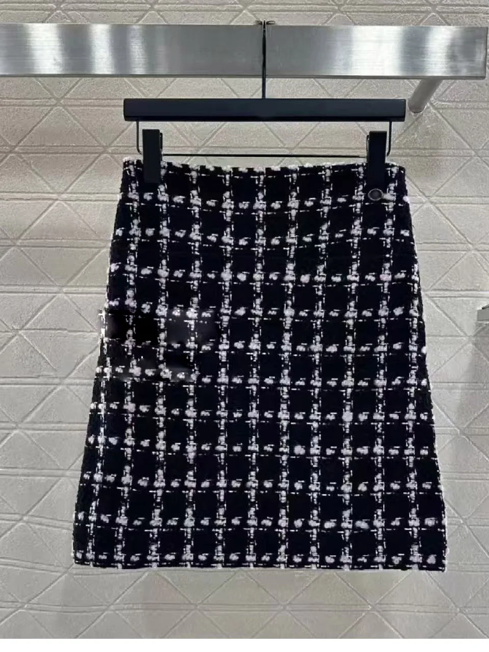 

High Waist Plaid A-Line Skirt Women's Autumn New Sle French Sle Cool Feeling f-length Skirt with Elastic W...