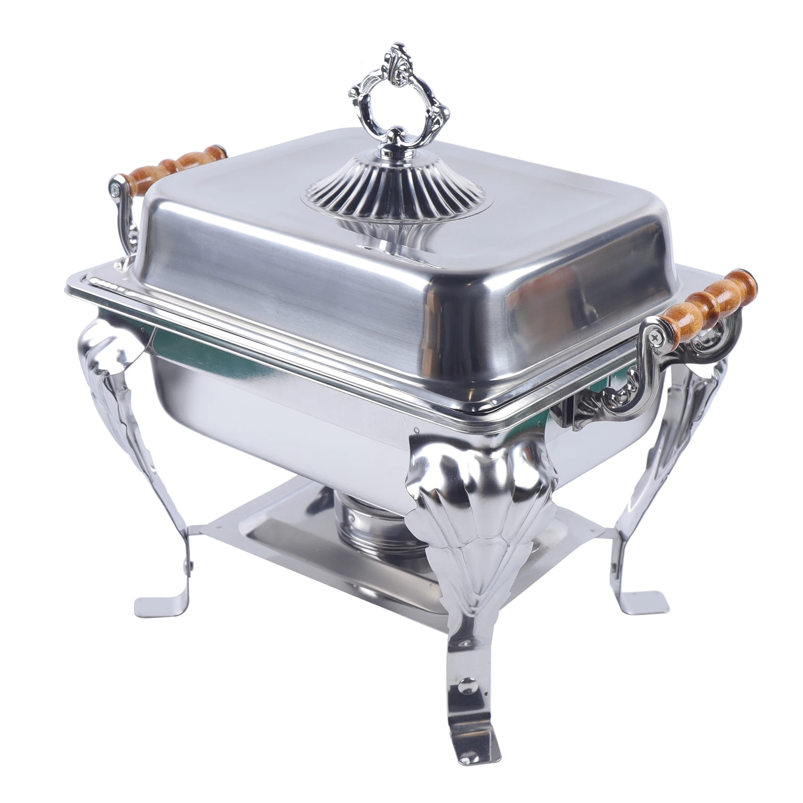 Stew/Soup Pot Stainless Steel Warming Container Square Silver Wedding Party Christmas Gathering Available