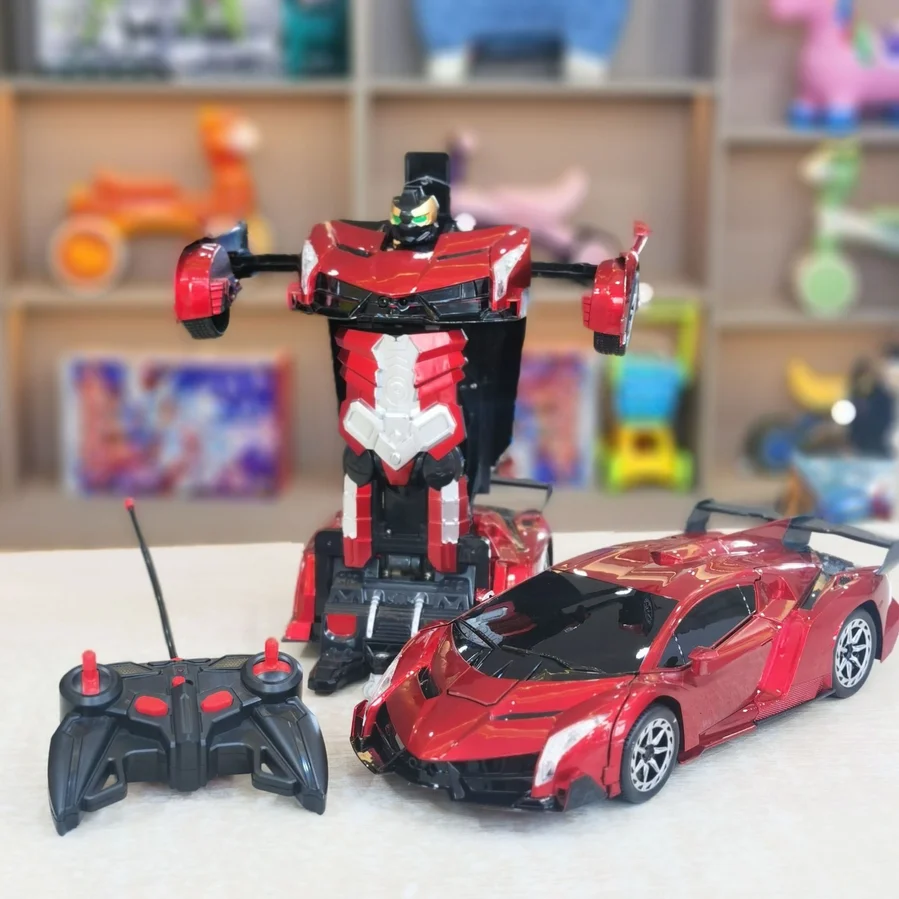 One-button Transforming Remote Control Car Rc Boy Children's Robot Racing Car Model Rechargeable Toy Car Holiday Gift
