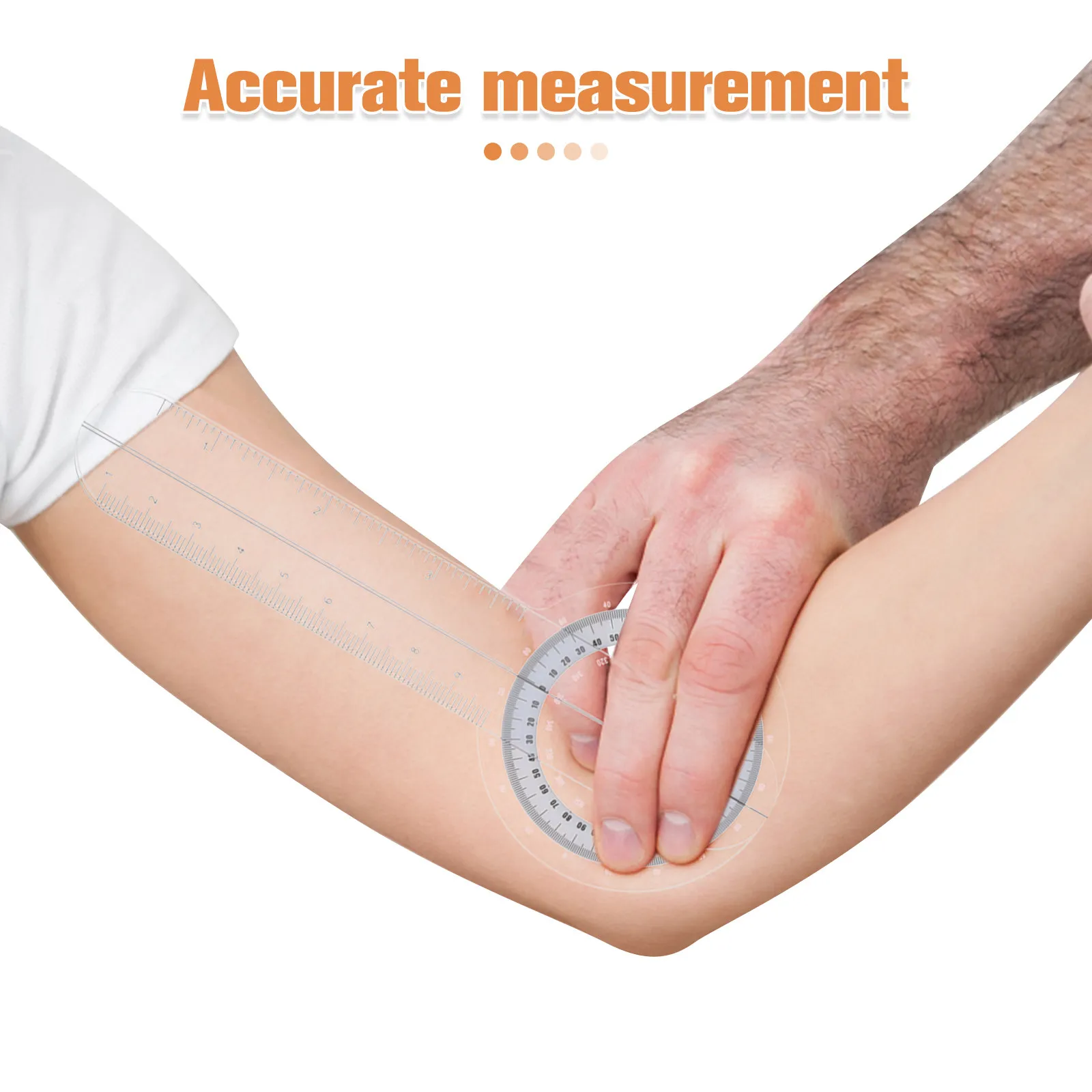 Protractor Set 6Pcs Precision Joint Angle Measuring Tools Finger Rulers for Motion Rehab Assessment