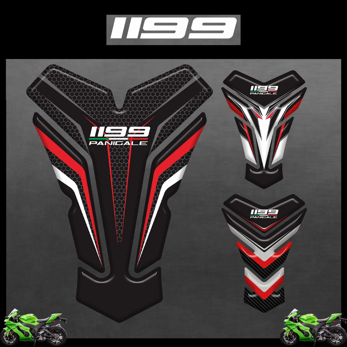 

3D Motorcycle Tank Pad Protector Stickers for Ducati 1199