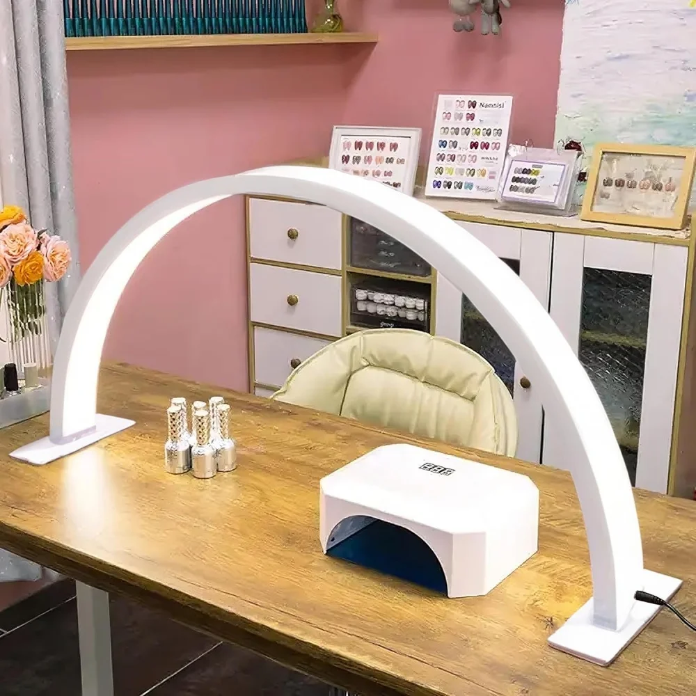 

Лампа для маникюра Crescent Nail Lamp USB 40/53 см, настольная, устойчивая, портативная, для салонов красоты, наращивания ресниц, офиса, LED-лампа для работы и освещения.