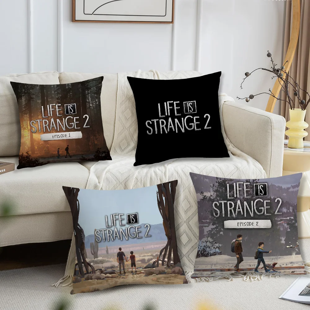 Life is Strange 2 Video Game cushion cover Pillow Case Sofa Bedroom Living Room Office Bedside Table Backrest Printing Square