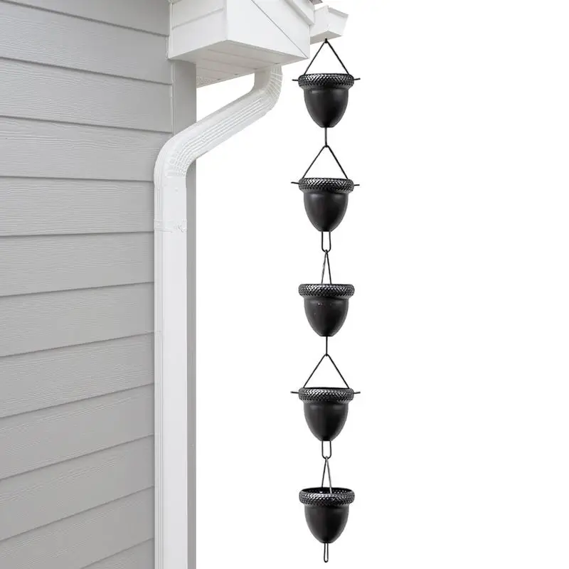 

Acorn Rain Chain Rain Gutter Chain Rain Chains For Outside Rust-Resistant Plated Garden Decor Garden Rain Chain