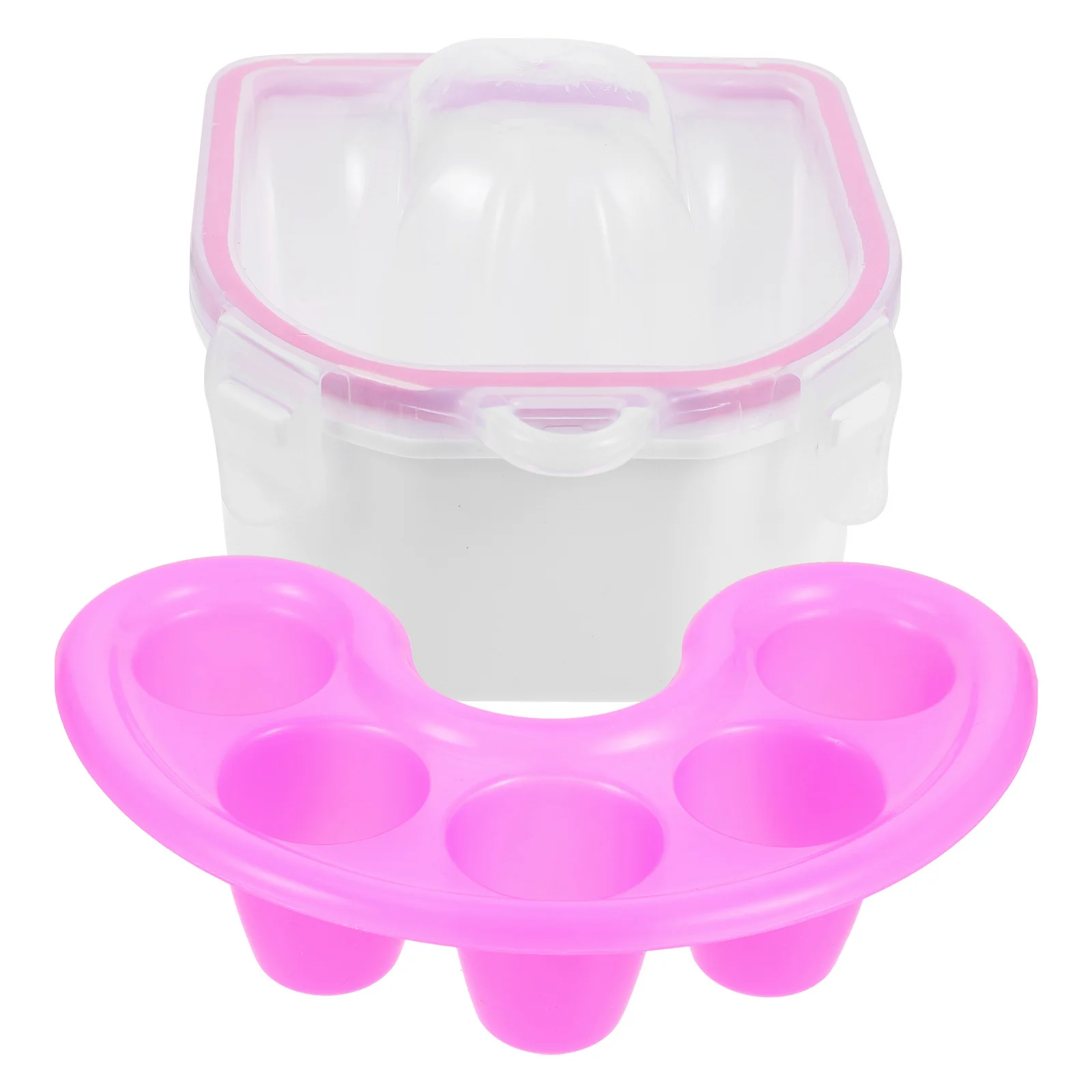 2Pcs Nail Soak Bowl Premium Material Lightweight Portable Manicure Hand Soaking Tray Remover Treatment Nail Art Tool