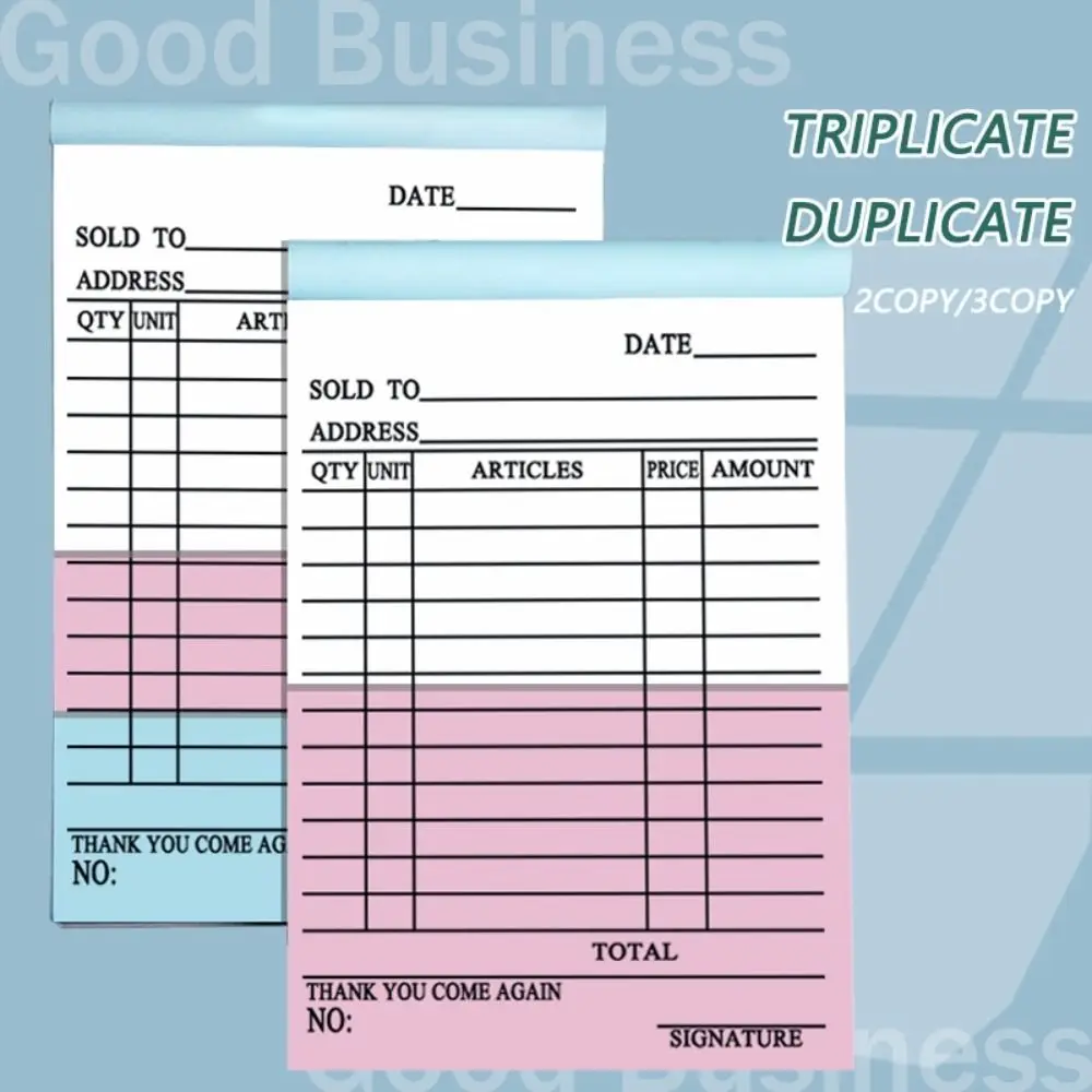 กระดาษนำใบเสร็จคาร์บอนขนาด50/60หน้าใบเสร็จ2/3 13x19ซม. 2ขนาด13X9.5ซม.