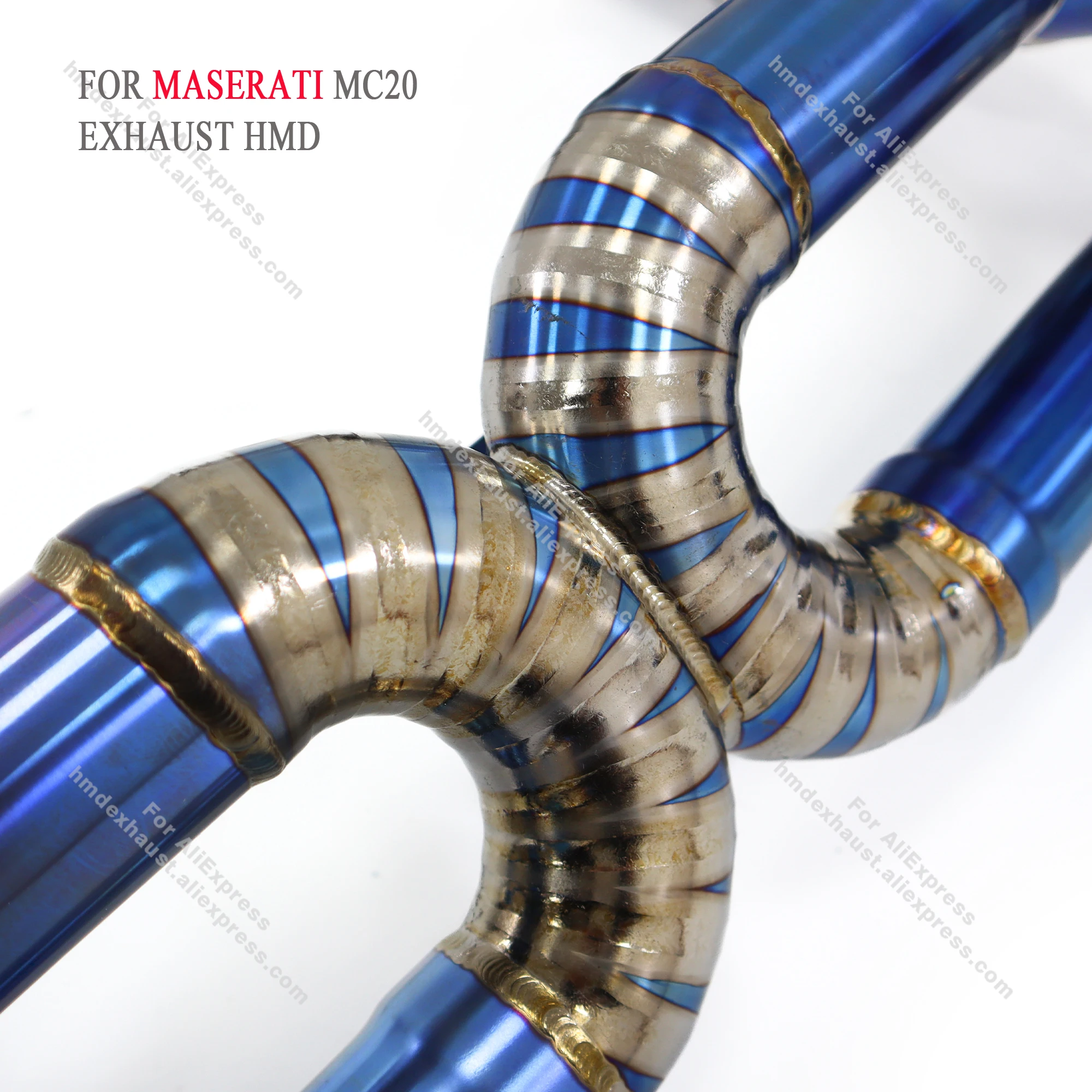 HMD Titan-Abgasanlage Performance Catback für Maserati MC20 Catless Downpipe mit Hitzeschild