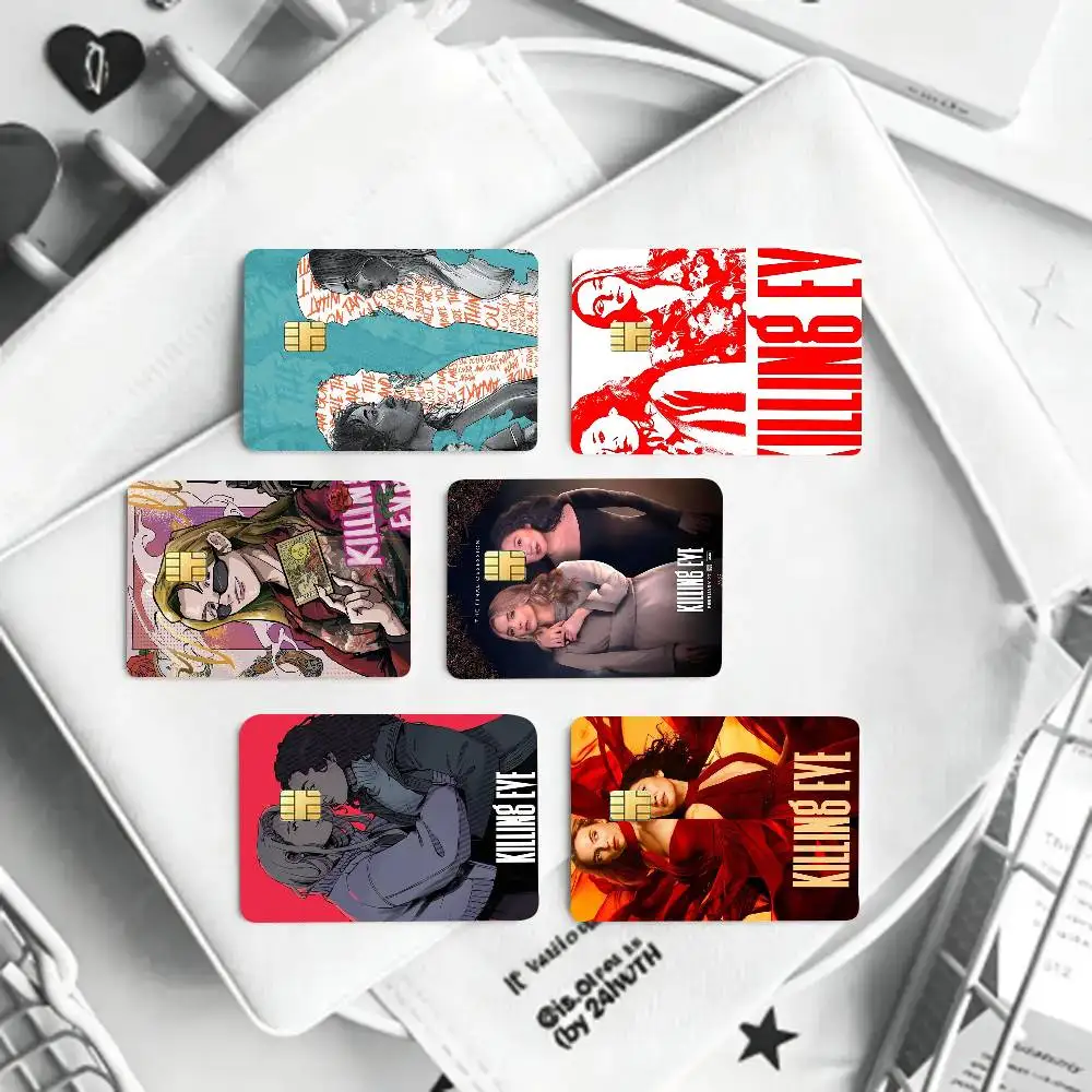 Crime Plot K-Killing Eve Card Sticker 4Pcs Credit Card Skin Anti Scratch Bank Debit Card Decal