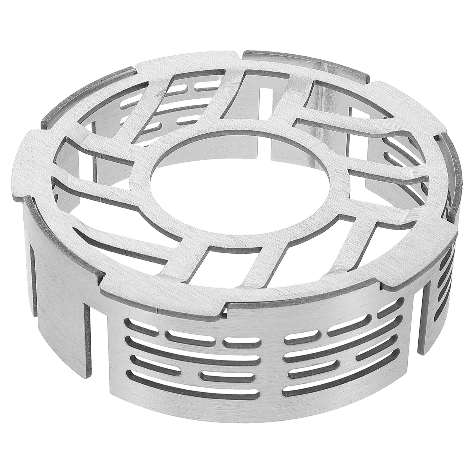 

Outdoor Stove Windproof Ring Lightweight Metal Camping Accessory Hiking Equipment Silver Travel Wind Blocker Grill Stove Heating