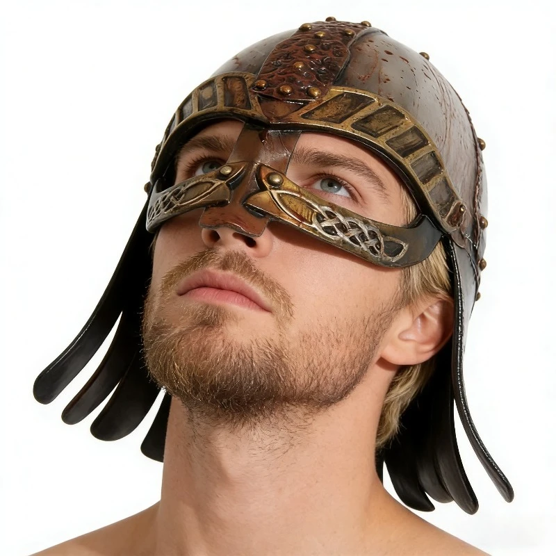 

2026 Новый шлем викинга, средневековый Ренессанс, косплей, вечерние костюмы для выступлений, реквизит