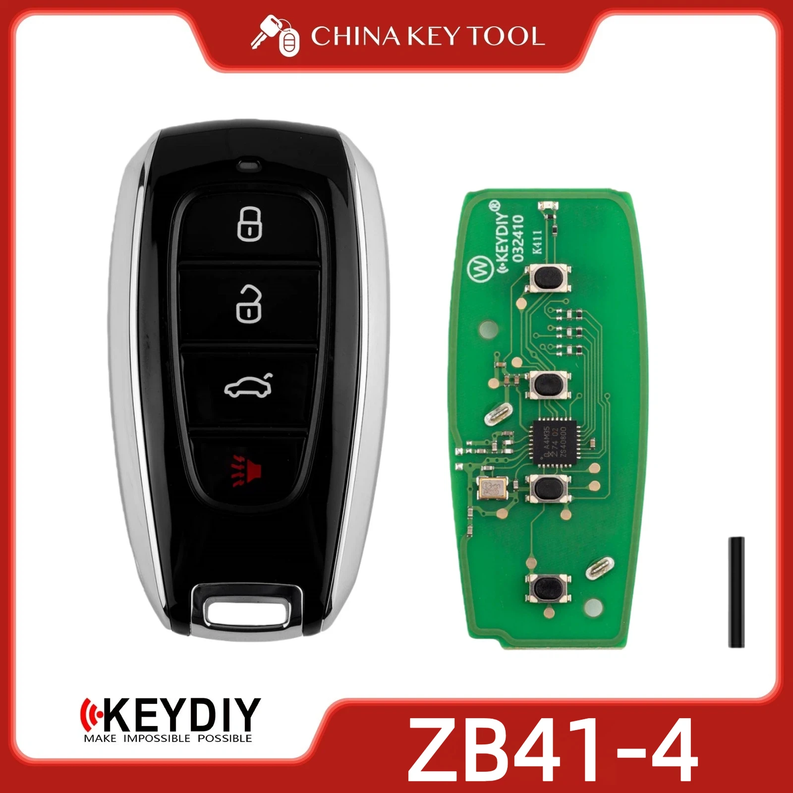 

KEYDIY KD ZB41-4 Универсальный интеллектуальный дистанционный ключ 3 + 1 кнопки, совместимые с Subaru Type