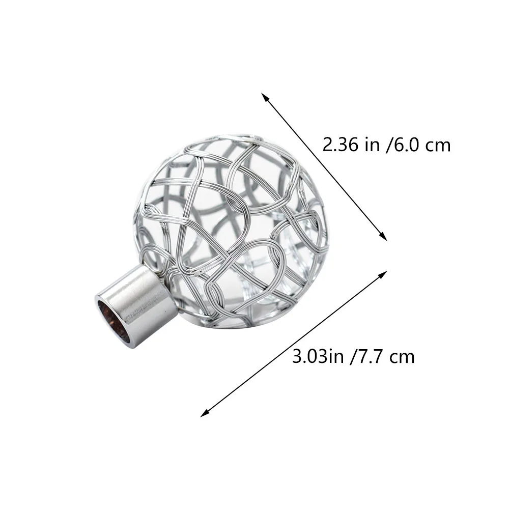 2 قطعة قضيب ستارة حديدي قوي نهاية ديكور منزلي إبداعي تصميم بسيط أبيض لغرفة المعيشة وغرفة النوم نهاية قضيب الستارة