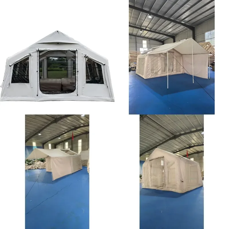 Rapid Pitch Good Quality Portable Outdoor Two Bedroom Oxford Waterproof Nylon Tents Quick Automatic Opening Inflate Explore