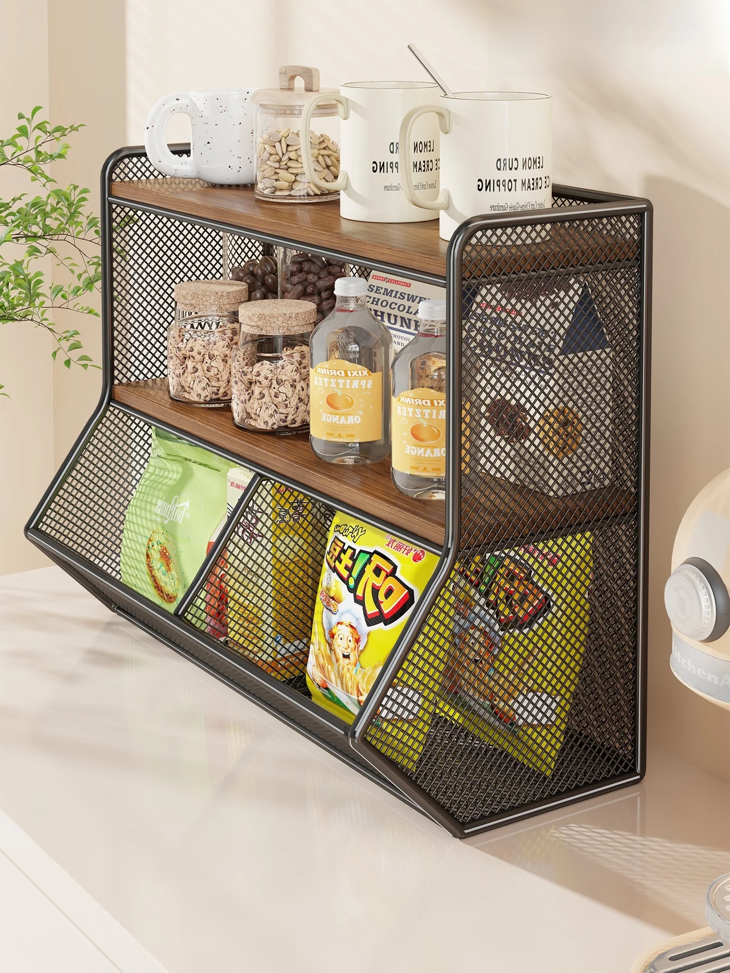 

Настольный органайзер elf: Эстетичный контейнер для хранения, многоуровневый органайзер для кухонных принадлежностей, столовых приборов, чашек и мелочей