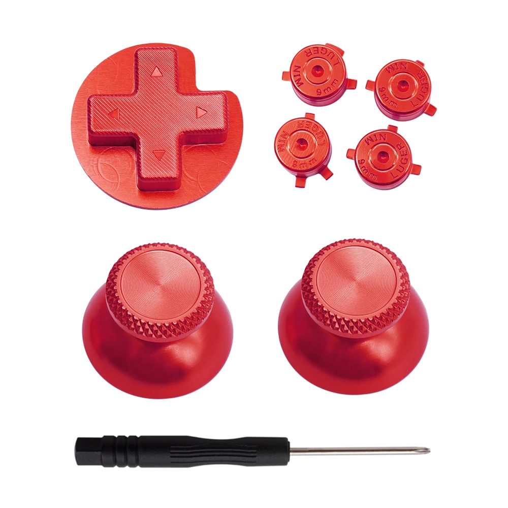 Varas de metal polegar para nintendo switch pro controlador de metal substituição abxy gatilho botões para interruptor pro