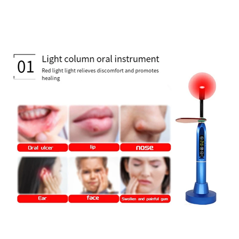 US Plug Soothing Nose LED Ear Canal Therapy Lip And Oral Instrument Light Guide Column Infrared Physiotherapy Instrument