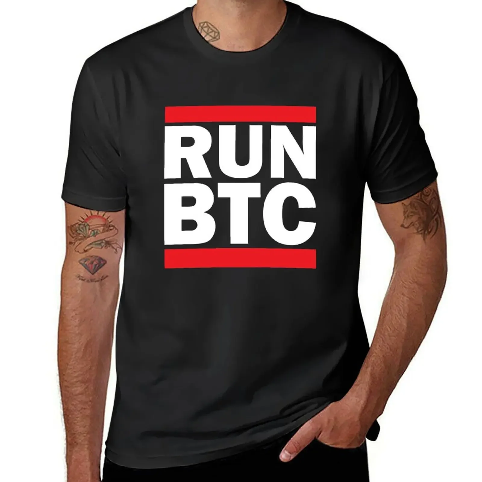 RUN BTC T-Shirt kawaii clothes street wear luxury clothes men