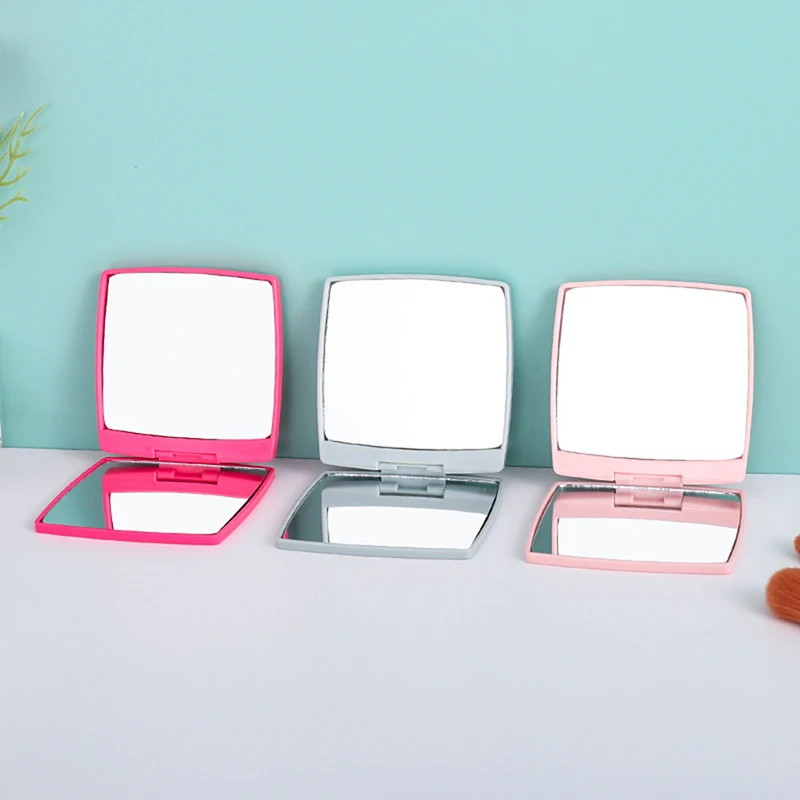 Foldable Makeup Mirror Mini Square Makeup Vanity Mirror Portable Hand Mirrors Double-sided Compact Mirror Pocket Cosmetic Mirror
