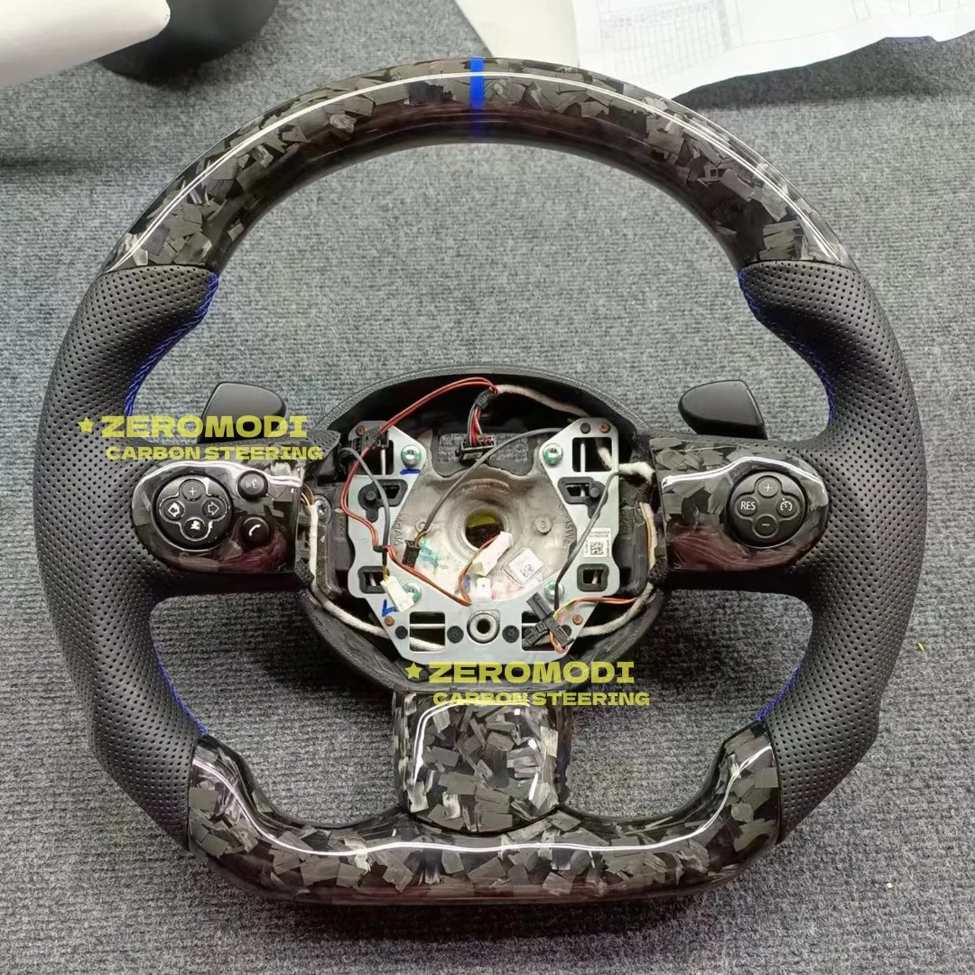 Replacement Real Carbon Fiber Steering Wheel with Leather for BMW MINI R55 R56 R57 R58 R59 R60 R61