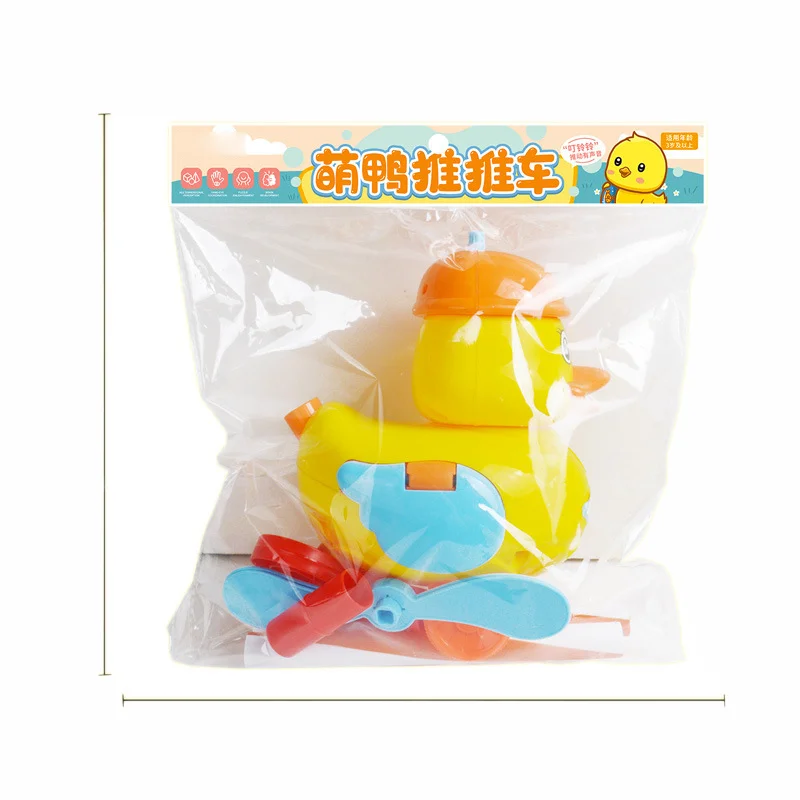 Chodzik dla dzieci Maluch Mała żółta kaczka Push Toys Quacking Sounds And Waddling Action Toddler Learning To Walk Toy Push Walker