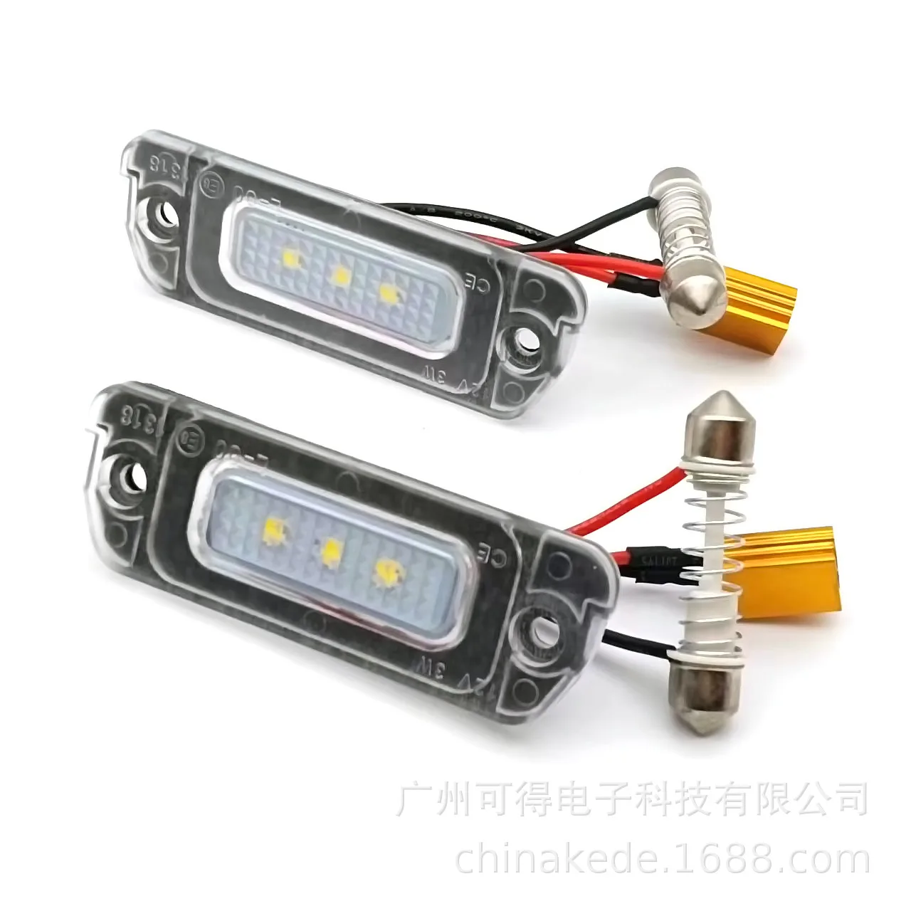 Fotografia 4: Luz de Placa de Licença LED para Mercedes Benz W251 W164 X164, Decodificador para Classe R, Classe ML, Classe GL