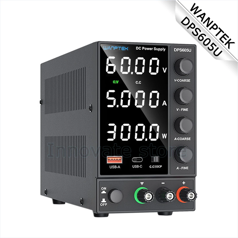 DC Power Supply WANPTEK DPS305U DPS3010U DPS605U LED 4 Bit Digital Display Adjustable Mini Power Supply AC 115V/230V 50/60Hz