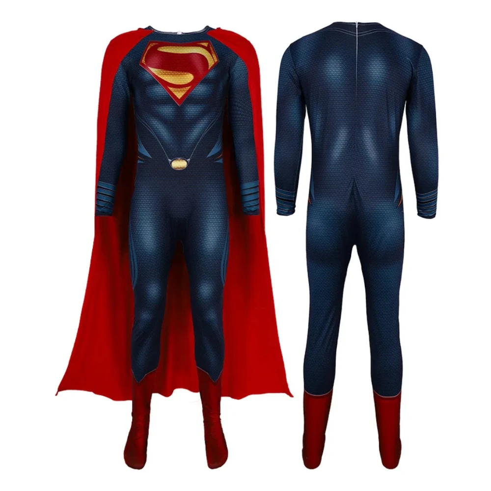 Adults The Man of Steel Cosplay Costume Zentai Suit Superhero Halloween Bodysuit Party Jumpsuit