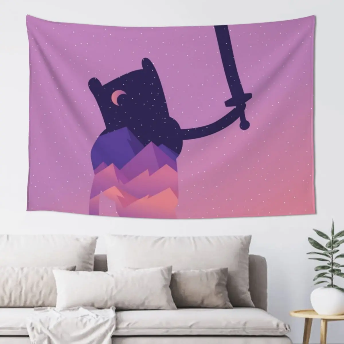 

Space Finn (Adventure Time) Tapestry Room Decorator Home Decor Aesthetic Hanging Wall Decoration Aesthetic Tapestry