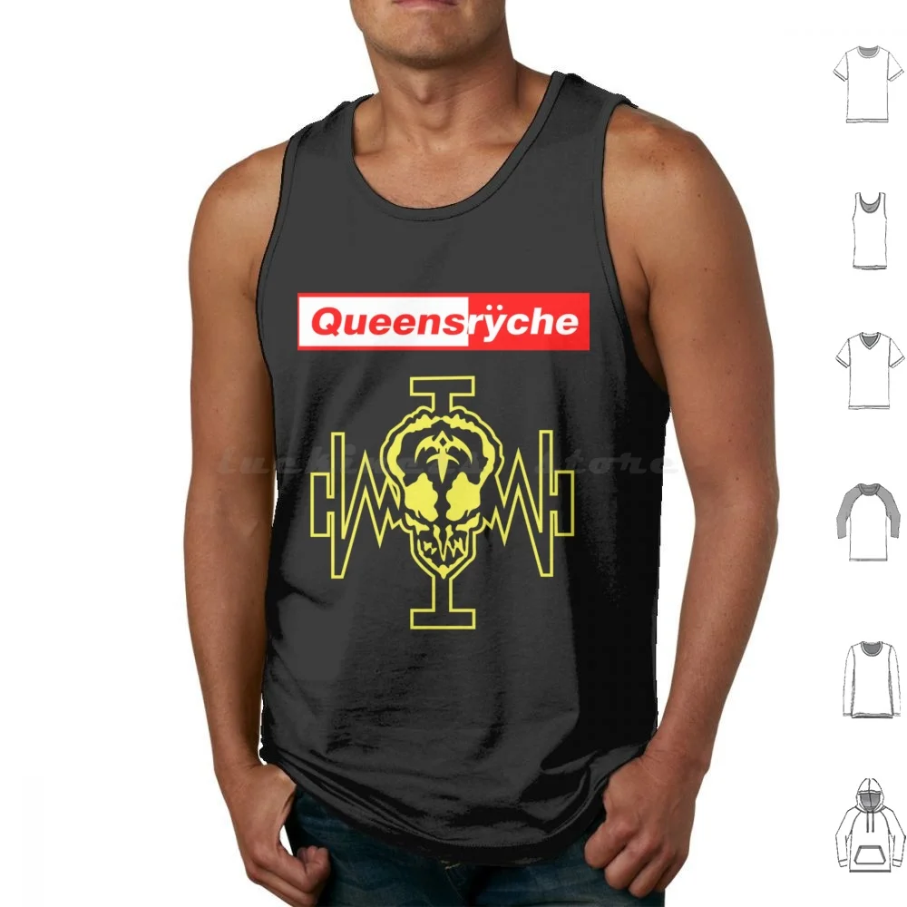 Queensryche Band Camisetas sin mangas con estampado de algodón Queensryche Band