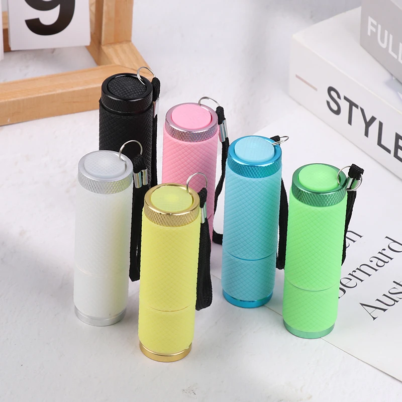 6Colors Mini 9 LED Flashlight Super Bright Pocket Emergency Light Small Torch Portable Mini LED Lights Lantern Camping Lights