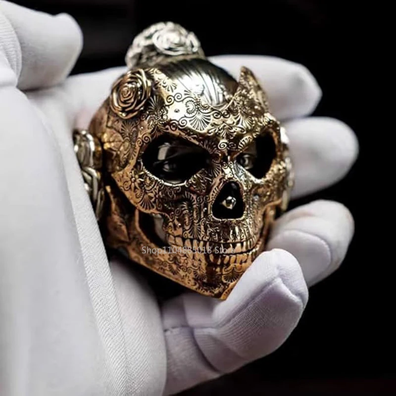 

1PCS Handmade Resin Mechanical Skull Magnetic Decoration,Gothic Skull Mask,Refridgerator Steampunk Skeleton Art Home Decor
