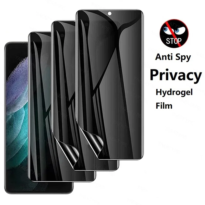 Image of 3 Stück Sichtschutz-Hydrogel-Folie für Vivo V30 V40 V50 V60 V70 SE Pro Lite 4G 5G für Vivo V40E V60e V70 FE Anti-Spy Displayschutzfolie