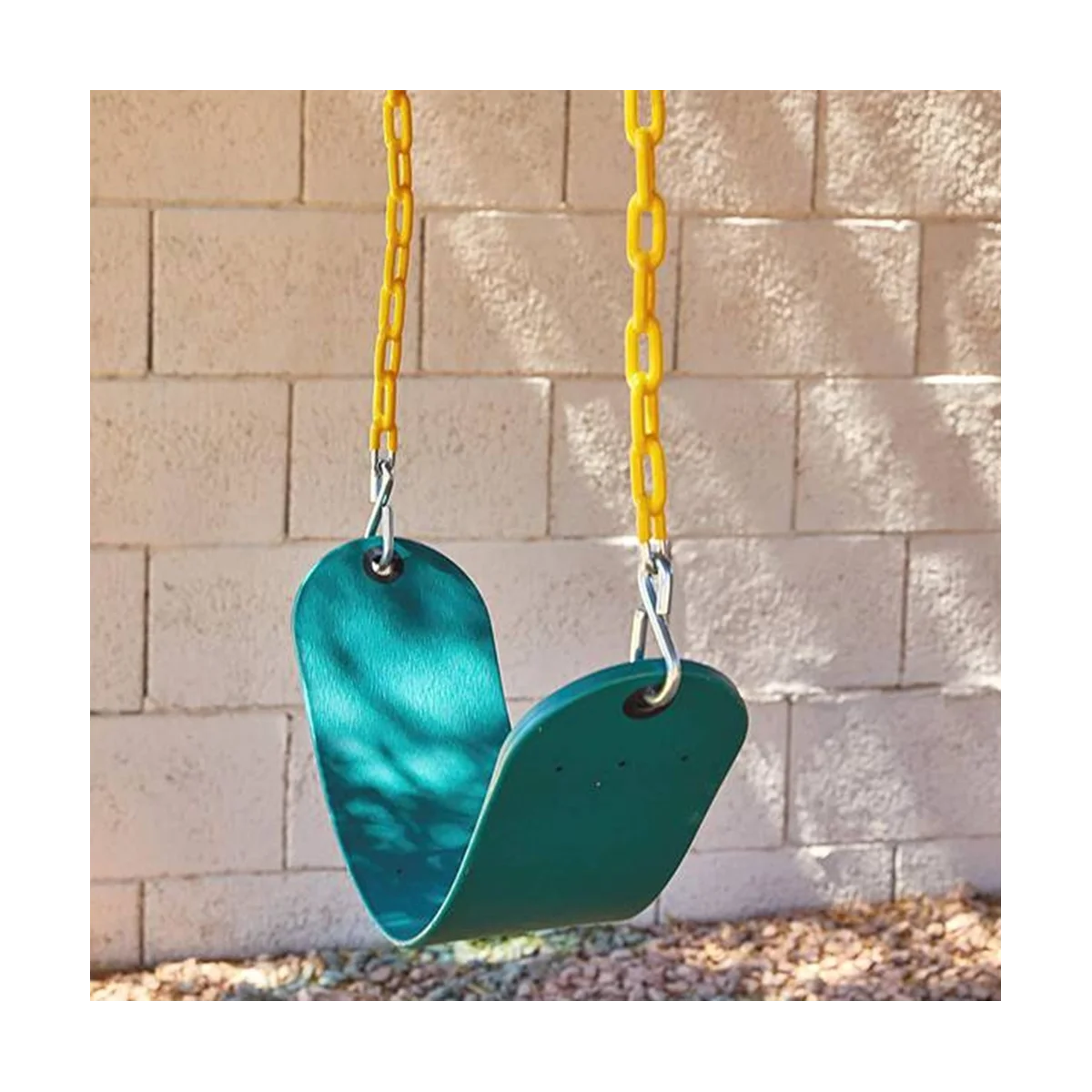 Heavy Duty Swing Green with 66 Inch Chain, Swing Accessory Replacement with Snap Hooks for Kids