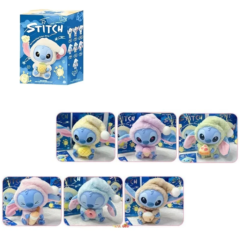 

Горячий! Серия Stitch Party, слепая коробка, игрушки, милая загадочная коробка, флокированные пушистые куклы, декор для сна, подарочная сумка, подвеска, милые виниловые игрушки