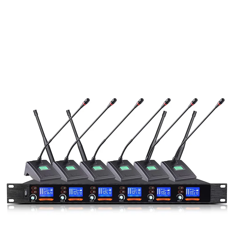 TLF Xtuga  U640 UHF Wireless Microphone System Whole Metal Handheld 6 Transmistter Excellent for Stage Karaoke